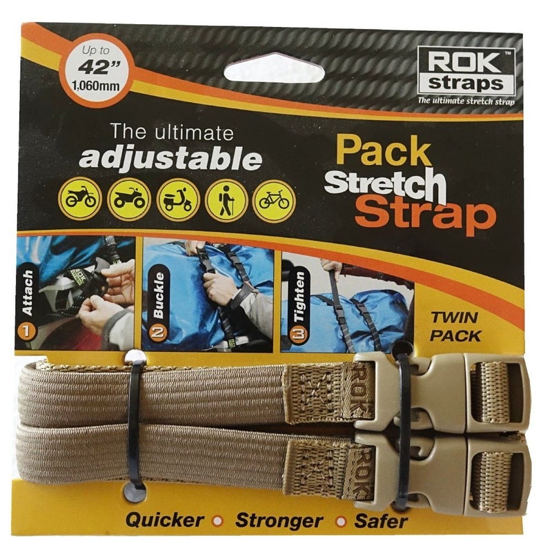 ROK Straps ROK Strap Stretch Adjustable 12-42 2-Pk Coyote Tan - Image 1